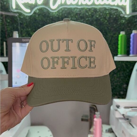OUT OF OFFICE - Vintage Embroidered Hat - Picture 1 of 6